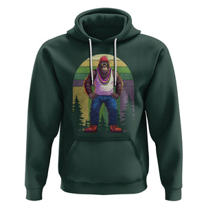 Mardi Gras Bigfoot Sasquatch Funny Fat Tuesday Parade Hoodie TS09 Dark Forest Green Printyourwear