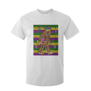 Mardi Gras Bigfoot Sasquatch Funny Fat Tuesday Parade T Shirt For Kid TS09 White Print Your Wear