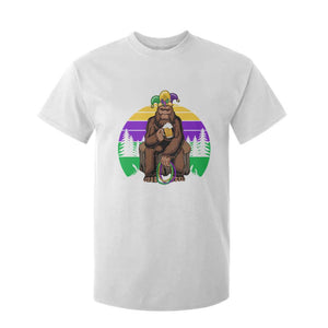 Mardi Gras Bigfoot Sasquatch Funny Beer Lover T Shirt For Kid TS09 White Print Your Wear