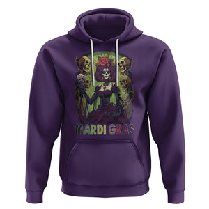 Mardi Gras Hoodie Voodoo Queen Skeleton Witch Creepy Skull TS09 Purple Printyourwear