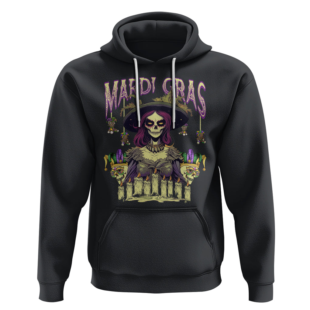 Mardi Gras Hoodie Voodoo Queen Creepy Doll TS09 Black Printyourwear