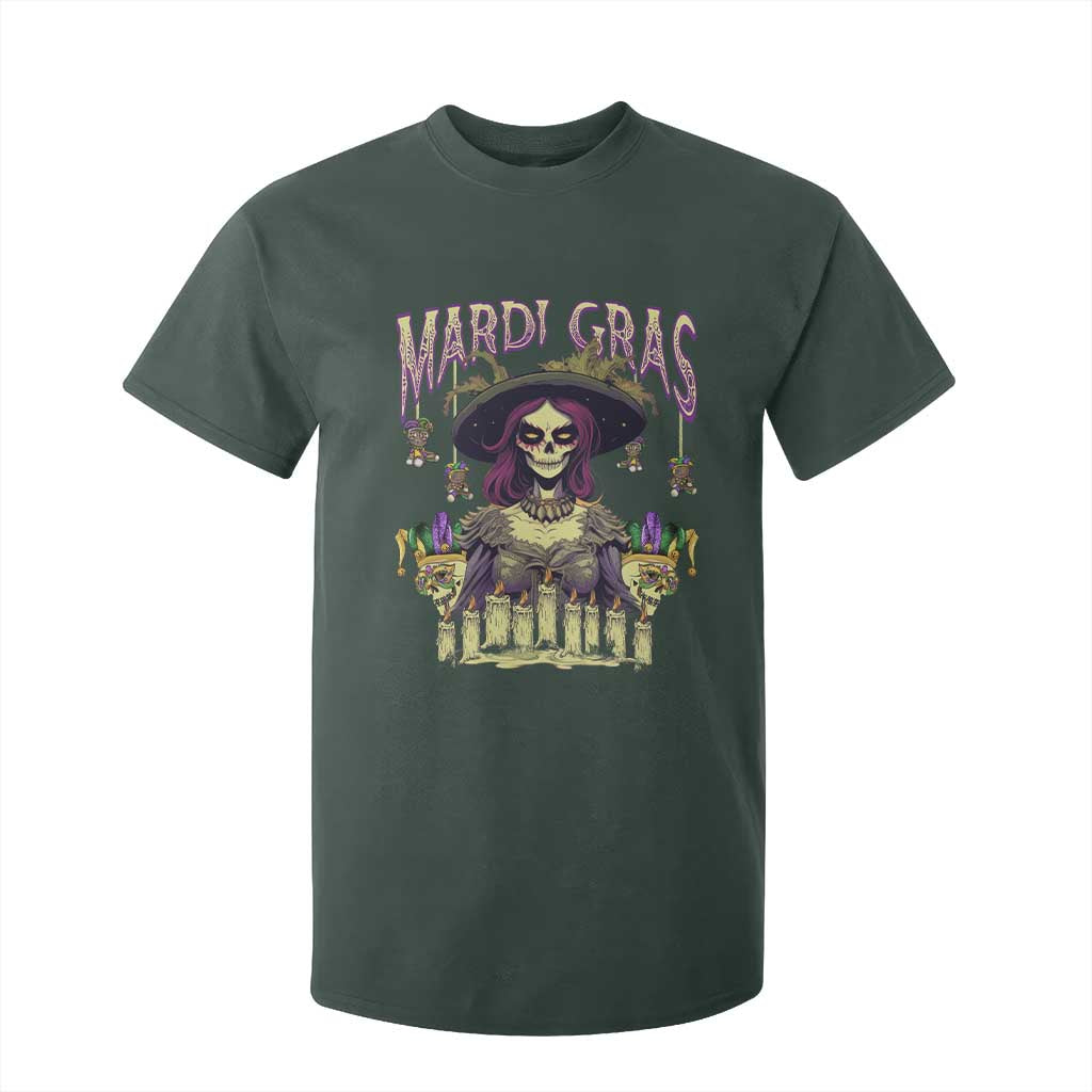 Mardi Gras T Shirt For Kid Voodoo Queen Creepy Doll TS09 Dark Forest Green Print Your Wear