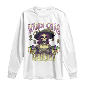 Mardi Gras Long Sleeve Shirt Voodoo Queen Creepy Doll TS09 White Print Your Wear