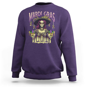 Mardi Gras Sweatshirt Voodoo Queen Creepy Doll TS09 Purple Printyourwear