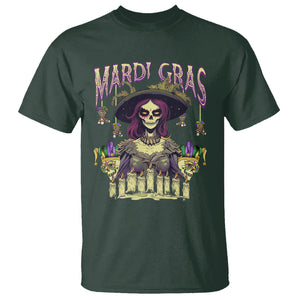 Mardi Gras T Shirt Voodoo Queen Creepy Doll TS09 Dark Forest Green Printyourwear