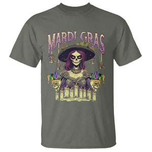 Mardi Gras T Shirt Voodoo Queen Creepy Doll TS09 Military Green Printyourwear