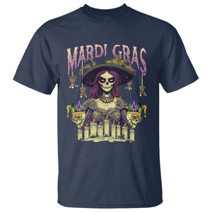 Mardi Gras T Shirt Voodoo Queen Creepy Doll TS09 Navy Printyourwear