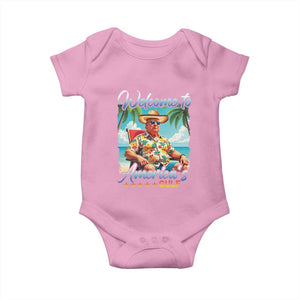 Funny Trump Baby Onesie Welcome To America's Gulf Beach Sarcastic Satirical TS09 Light Pink Print Your Wear