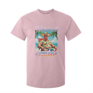 Funny Trump T Shirt For Kid Welcome To America's Gulf Beach Sarcastic Satirical TS09 Light Pink Print Your Wear