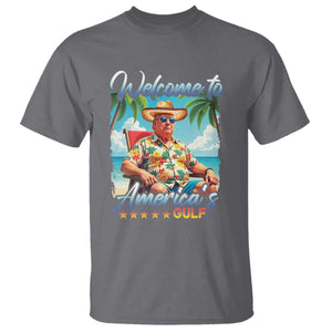 Funny Trump T Shirt Welcome To America's Gulf Beach Sarcastic Satirical TS09 Charcoal Print Your Wear