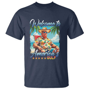 Funny Trump T Shirt Welcome To America's Gulf Beach Sarcastic Satirical TS09 Navy Print Your Wear