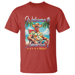 Funny Trump T Shirt Welcome To America's Gulf Beach Sarcastic Satirical TS09 Red Print Your Wear