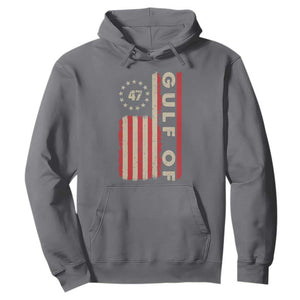 Trump 47 Hoodie Gulf Of USA American Flag TS09 Charcoal Print Your Wear