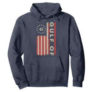 Trump 47 Hoodie Gulf Of USA American Flag TS09 Navy Print Your Wear