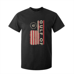 Trump 47 T Shirt For Kid Gulf Of USA American Flag TS09 Black Print Your Wear