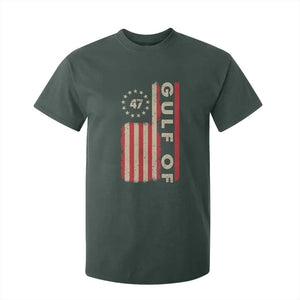 Trump 47 T Shirt For Kid Gulf Of USA American Flag TS09 Dark Forest Green Print Your Wear