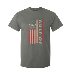 Trump 47 T Shirt For Kid Gulf Of USA American Flag TS09 Military Green Print Your Wear