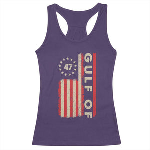 Trump 47 Racerback Tank Top Gulf Of USA American Flag TS09 Purple Print Your Wear