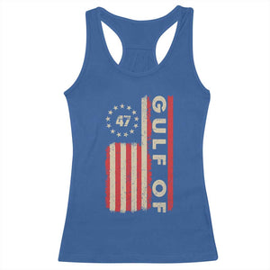 Trump 47 Racerback Tank Top Gulf Of USA American Flag TS09 Royal Blue Print Your Wear