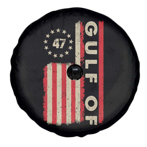 Trump 47 Spare Tire Cover Gulf of USA American Flag TS09 Print Your Wear