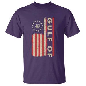 Trump 47 T Shirt Gulf Of USA American Flag TS09 Purple Print Your Wear