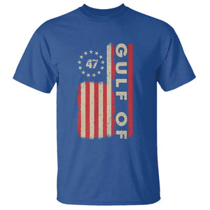 Trump 47 T Shirt Gulf Of USA American Flag TS09 Royal Blue Print Your Wear