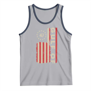 Trump 47 Tank Top Gulf Of USA American Flag TS09 Athletic Heather Navy Print Your Wear