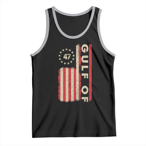 Trump 47 Tank Top Gulf Of USA American Flag TS09 Black Athletic Heather Print Your Wear