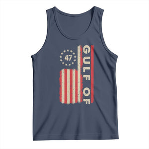 Trump 47 Tank Top Gulf Of USA American Flag TS09 Navy Print Your Wear