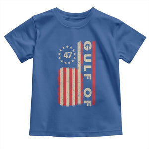 Trump 47 Toddler T Shirt Gulf Of USA American Flag TS09 Royal Blue Print Your Wear