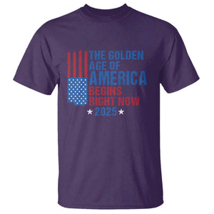 Trump 2025 T Shirt The Golden Age Of America Begins Right Now TS09 Purple Print Your Wear