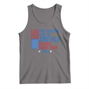 Trump 2025 Tank Top The Golden Age Of America Begins Right Now TS09 Deep Heather Print Your Wear