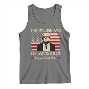 Trump 47 Tank Top The Golden Age Of America Begins Right Now 2025 TS09 Black Heather Print Your Wear