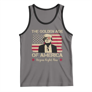 Trump 47 Tank Top The Golden Age Of America Begins Right Now 2025 TS09 Deep Heather Black Print Your Wear