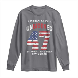 Funny Trump Long Sleeve Shirt Unbidened By What Has Been Pun TS09 Charcoal Print Your Wear