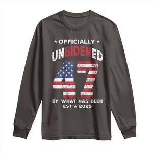 Funny Trump Long Sleeve Shirt Unbidened By What Has Been Pun TS09 Dark Chocolate Print Your Wear