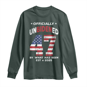 Funny Trump Long Sleeve Shirt Unbidened By What Has Been Pun TS09 Dark Forest Green Print Your Wear