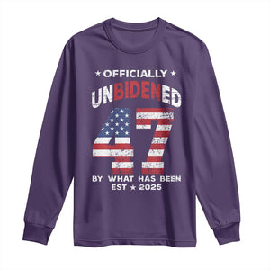 Funny Trump Long Sleeve Shirt Unbidened By What Has Been Pun TS09 Purple Print Your Wear