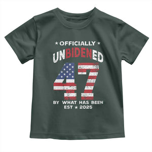 Funny Trump Toddler T Shirt Unbidened By What Has Been Pun TS09 Dark Forest Green Print Your Wear