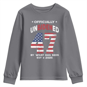 Funny Trump Youth Sweatshirt Unbidened By What Has Been Pun TS09 Charcoal Print Your Wear