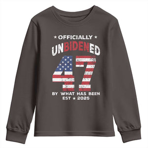 Funny Trump Youth Sweatshirt Unbidened By What Has Been Pun TS09 Dark Chocolate Print Your Wear