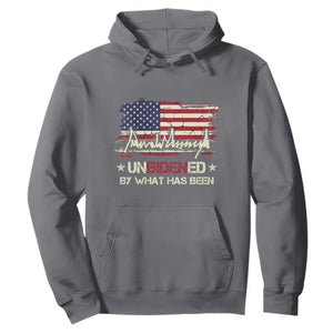 Trump 2025 Hoodie Pun Unbidened By What Has Been American Flag TS09 Charcoal Print Your Wear