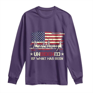 Trump 2025 Long Sleeve Shirt Pun Unbidened By What Has Been American Flag TS09 Purple Print Your Wear