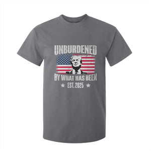 Trump 47 T Shirt For Kid Unburdened By What Has Been Est 2025 TS09 Charcoal Print Your Wear