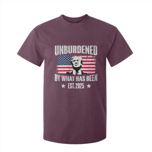 Trump 47 T Shirt For Kid Unburdened By What Has Been Est 2025 TS09 Maroon Print Your Wear