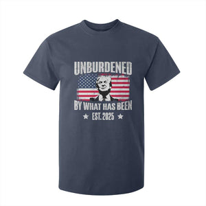 Trump 47 T Shirt For Kid Unburdened By What Has Been Est 2025 TS09 Navy Print Your Wear