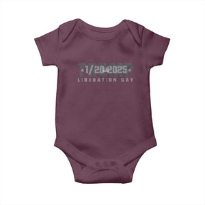 Trump Liberation Day Baby Onesie Inauguration Day January 20th 2025 TS09 Maroon Print Your Wear