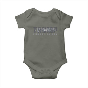 Trump Liberation Day Baby Onesie Inauguration Day January 20th 2025 TS09 Military Green Print Your Wear