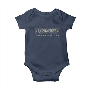 Trump Liberation Day Baby Onesie Inauguration Day January 20th 2025 TS09 Navy Print Your Wear