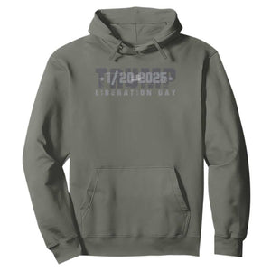 Trump Liberation Day Hoodie Inauguration Day January 20th 2025 TS09 Military Green Print Your Wear